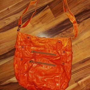 Claire's orange purse